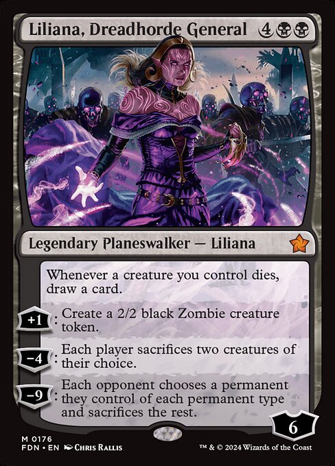 MTG Liliana, Dreadhorde General FDN 176 Regular Foil