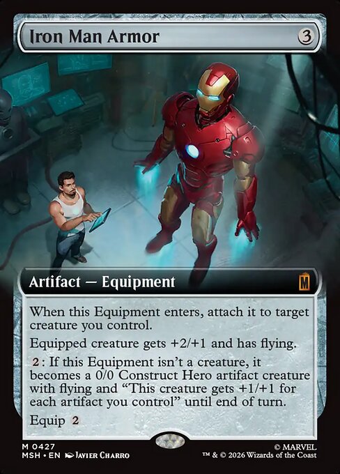 MTG Iron Man Armor MSH 427 Extended Art Foil