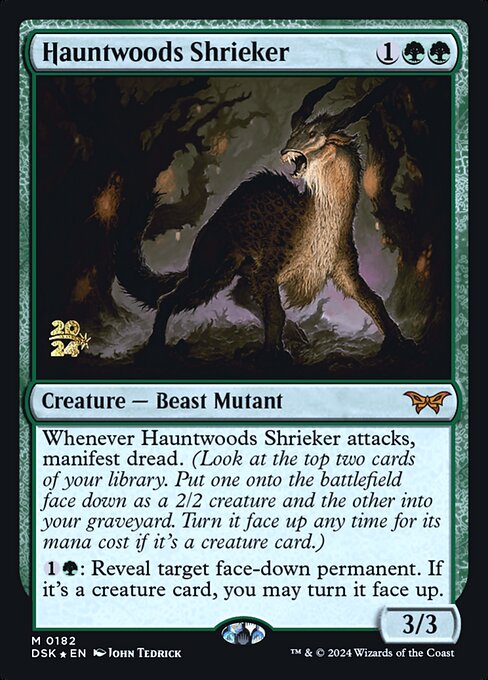 MTG Hauntwoods Shrieker PDSK 182s Prerelease Foil