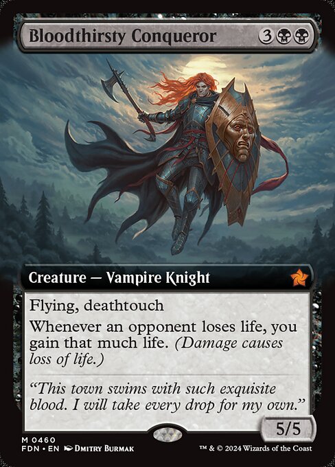 MTG Bloodthirsty Conqueror FDN 460 Extended Art Foil