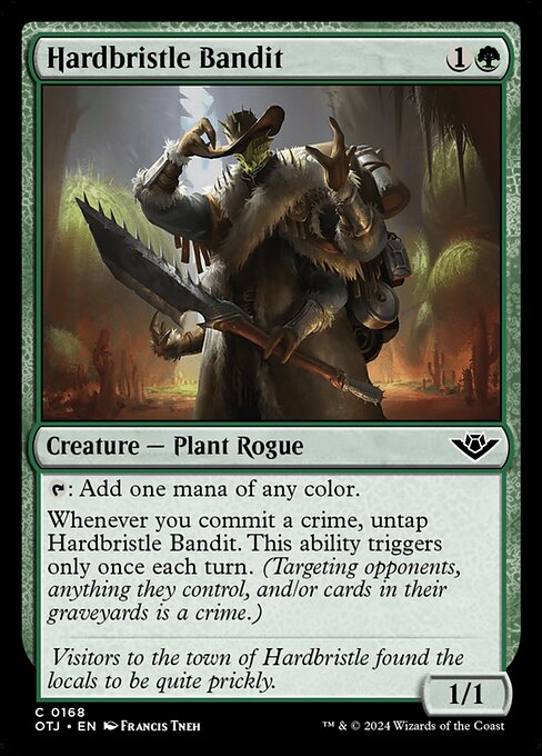 MTG Hardbristle Bandit OTJ 168 Regular Foil