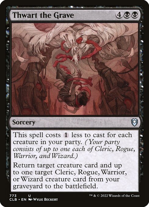 MTG Thwart the Grave CLB 773 Commander Deck Nonfoil