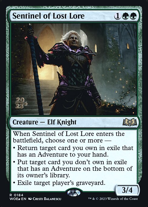 MTG Sentinel of Lost Lore PWOE 184s Prerelease Foil