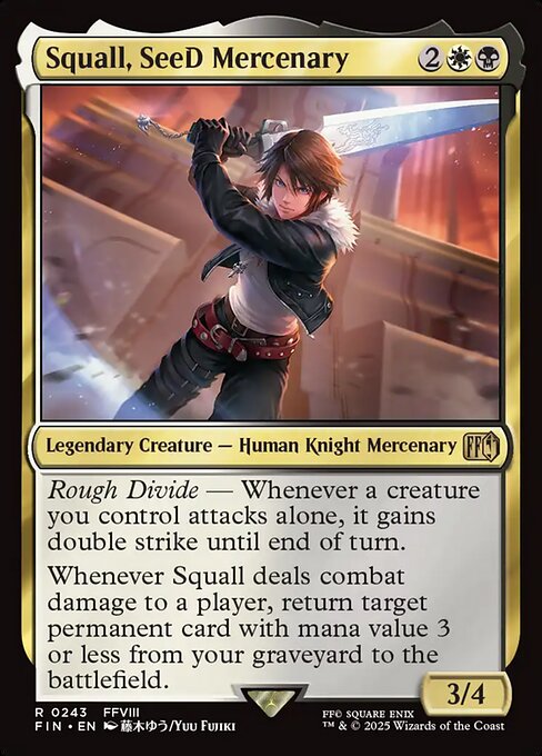 MTG Squall, SeeD Mercenary FIN 243 Regular Foil