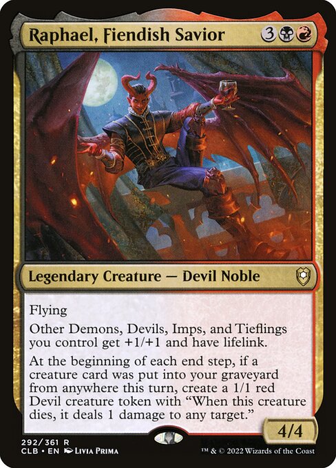 MTG Raphael, Fiendish Savior CLB 292 Regular Nonfoil