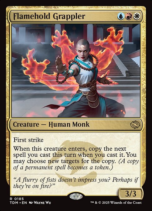 MTG Flamehold Grappler TDM 185 Regular Foil