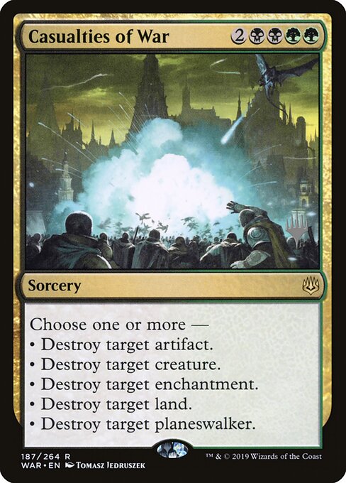 MTG Casualties of War PWAR 187P Promo Pack Foil front