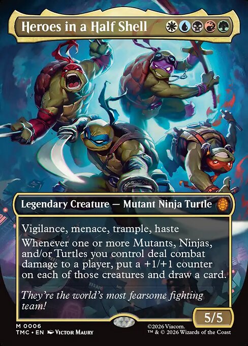 MTG Heroes in a Half Shell TMC 006 Borderless Commander Foil