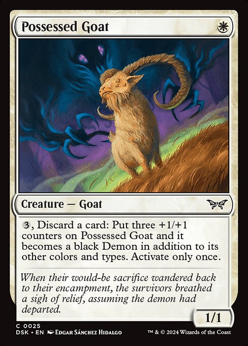 MTG Possessed Goat DSK 025 Regular Nonfoil