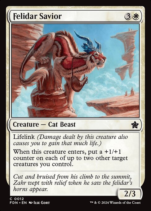 MTG Felidar Savior FDN 012 Regular Nonfoil