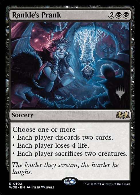 MTG Rankle's Prank PWOE 102p Promo Pack Foil