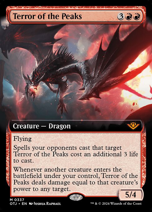 MTG Terror of the Peaks OTJ 337 Extended Art Foil