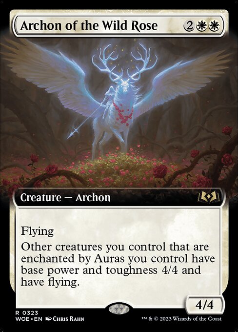 MTG Archon of the Wild Rose WOE 323 Extended Art Foil