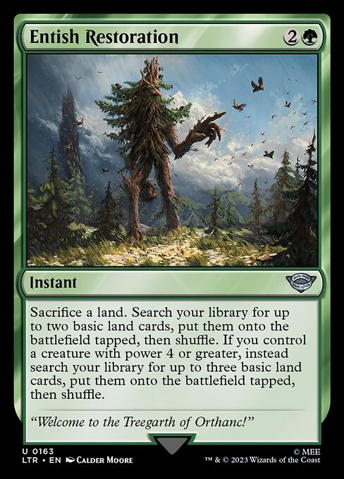 MTG Entish Restoration LTR 163 Regular Nonfoil