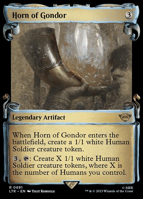 MTG Horn of Gondor LTR 691 Showcase Scrolls of Middle-earth Nonfoil