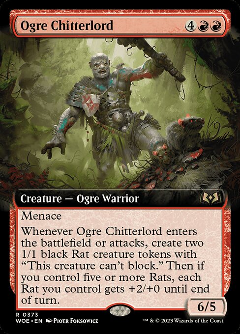 MTG Ogre Chitterlord WOE 373 Extended Art Nonfoil