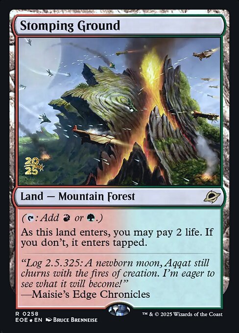 MTG Stomping Ground PEOE 258s Prerelease Foil