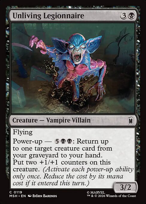 MTG Unliving Legionnaire MSH 119 Regular Nonfoil