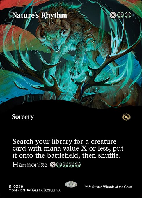 MTG Nature's Rhythm TDM 349 Borderless Clan Nonfoil