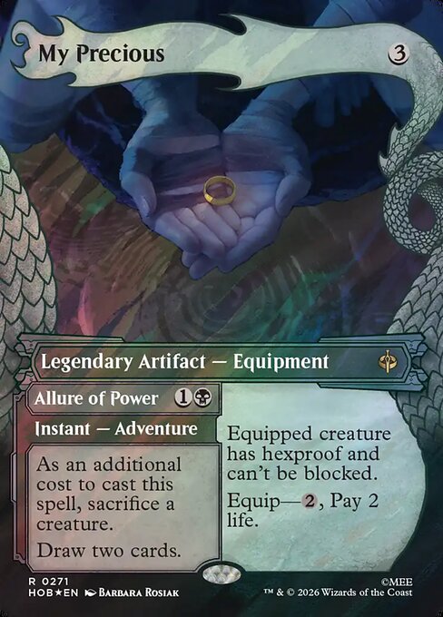 MTG My Precious // Allure of Power HOB 271 Alternate Art Surge Foil