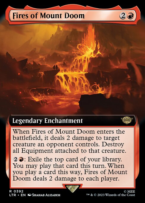 MTG Fires of Mount Doom LTR 392 Extended Art Nonfoil