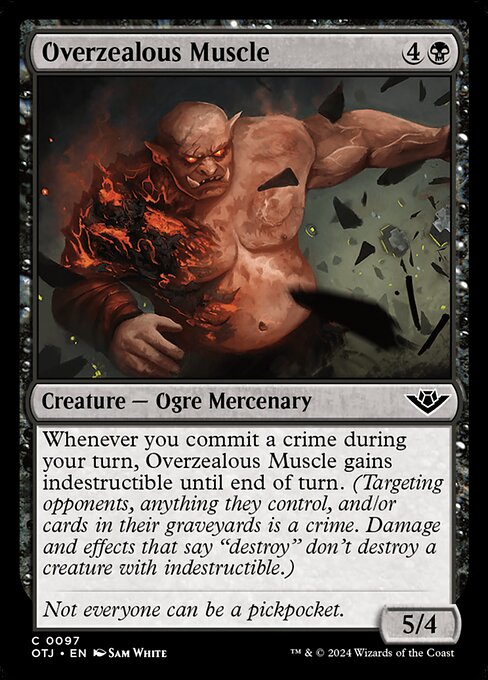 MTG Overzealous Muscle OTJ 097 Regular Foil