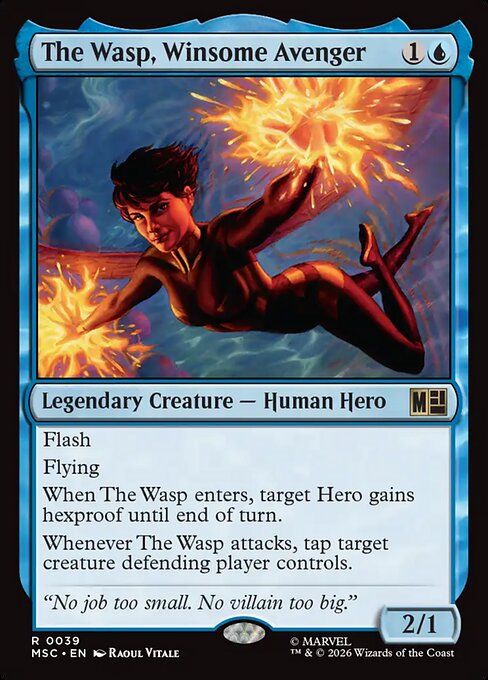 MTG The Wasp, Winsome Avenger MSC 039 Regular Surge Foil