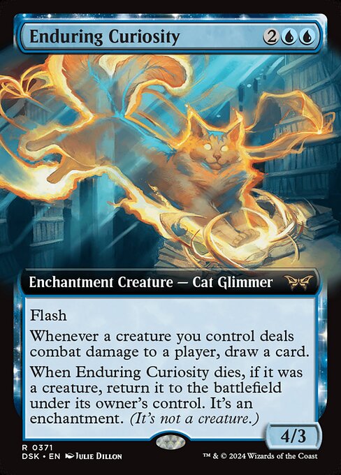 MTG Enduring Curiosity DSK 371 Extended Art Nonfoil