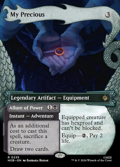 MTG My Precious // Allure of Power HOB 235 Alternate Art Foil