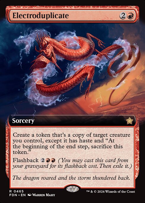 MTG Electroduplicate FDN 465 Extended Art Nonfoil