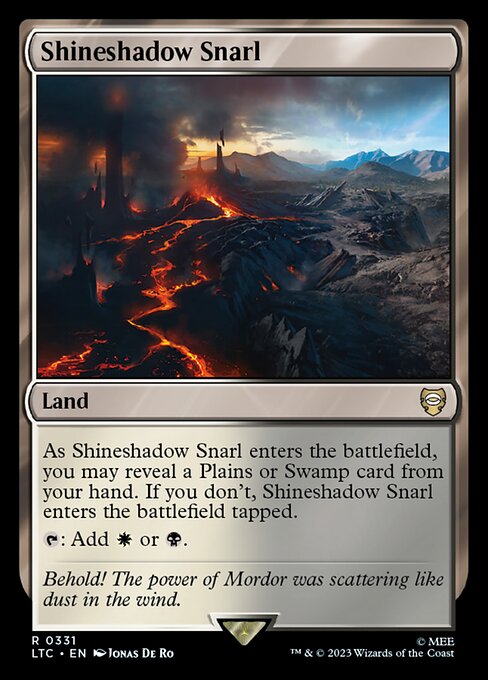 MTG Shineshadow Snarl LTC 331 Alternate Art Nonfoil