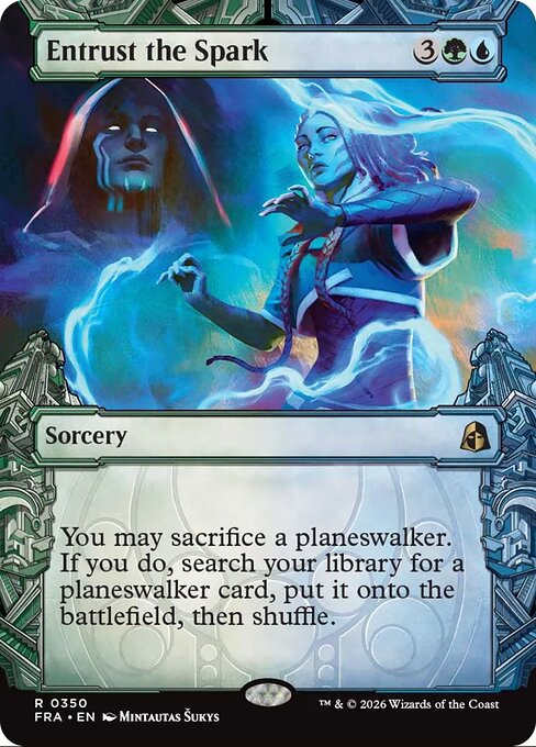 MTG Entrust the Spark FRA 350 Sculptor's Stronghold Nonfoil front