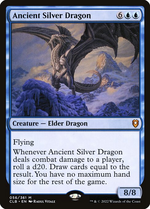 MTG Ancient Silver Dragon CLB 056 Regular Nonfoil