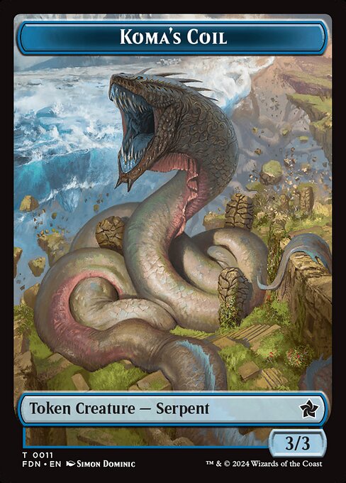 MTG Koma's Coil Token FDN 011 Token Foil