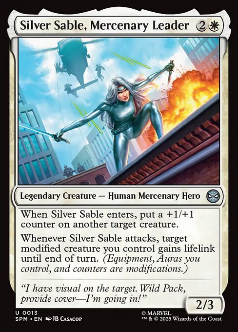 MTG Silver Sable, Mercenary Leader SPM 013 Regular Nonfoil