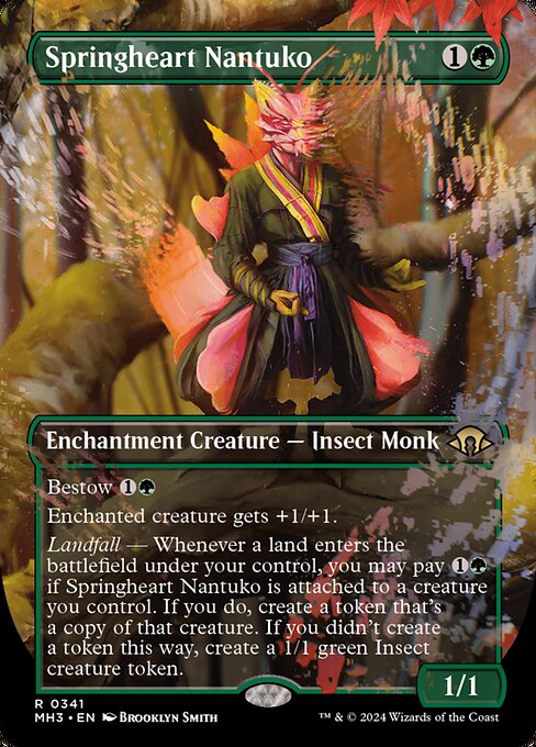 MTG Springheart Nantuko MH3 341 Borderless Frame Break Nonfoil