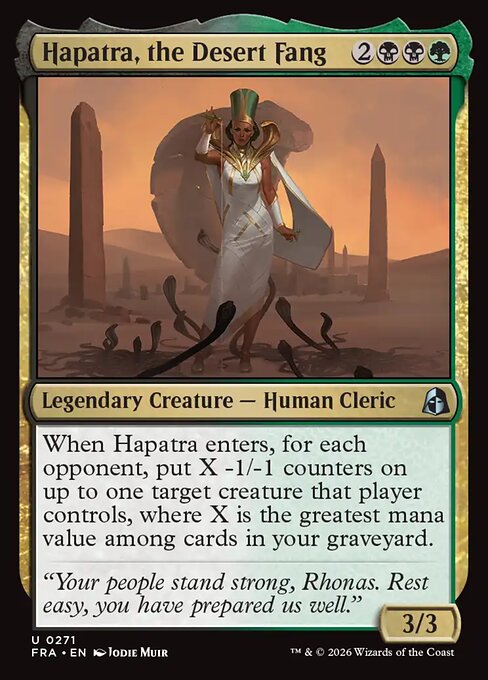 MTG Hapatra, the Desert Fang FRA 271 Standard Nonfoil front