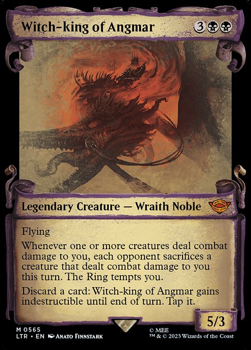 MTG Witch-king of Angmar LTR 565 Showcase Scrolls of Middle-earth Silver Foil
