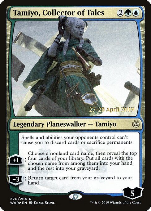 MTG Tamiyo, Collector of Tales PWAR 220S Prerelease Promo Foil front
