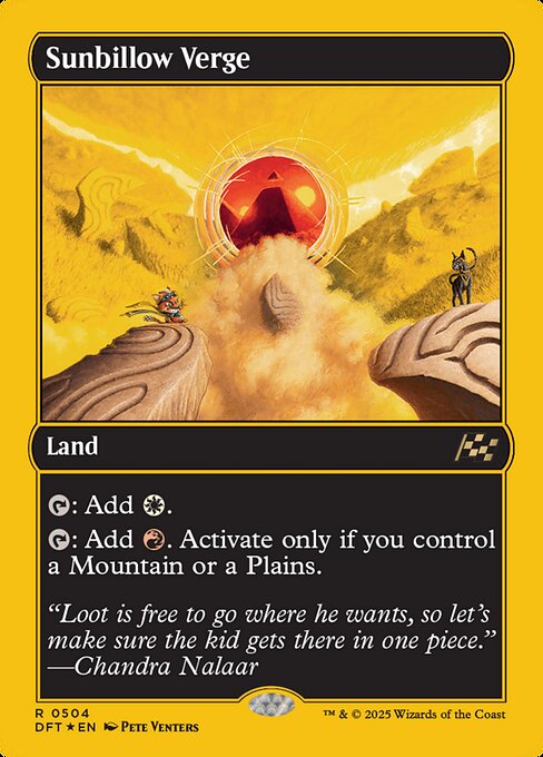 MTG Sunbillow Verge DFT 504 Regular First-Place Foil