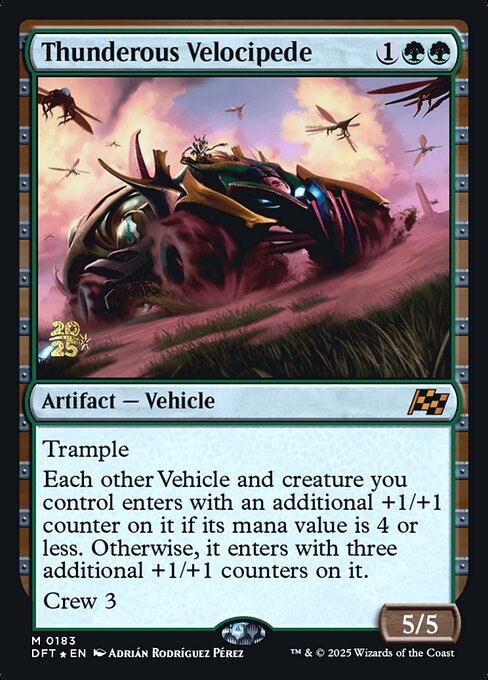MTG Thunderous Velocipede PDFT 183s Prerelease Foil