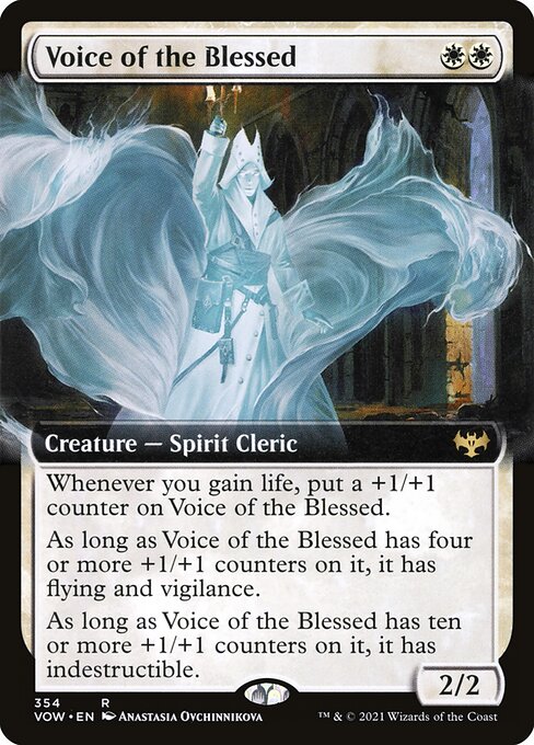 MTG Voice of the Blessed VOW 354 Extended Art Nonfoil front