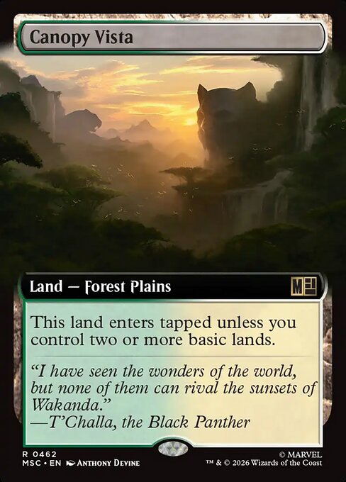 MTG Canopy Vista MSC 462 Extended Art Nonfoil