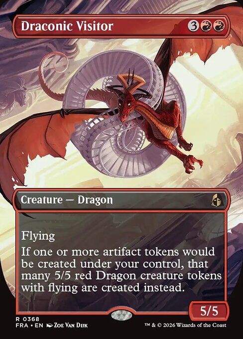 MTG Draconic Visitor FRA 368 Braintwister Series Foil front