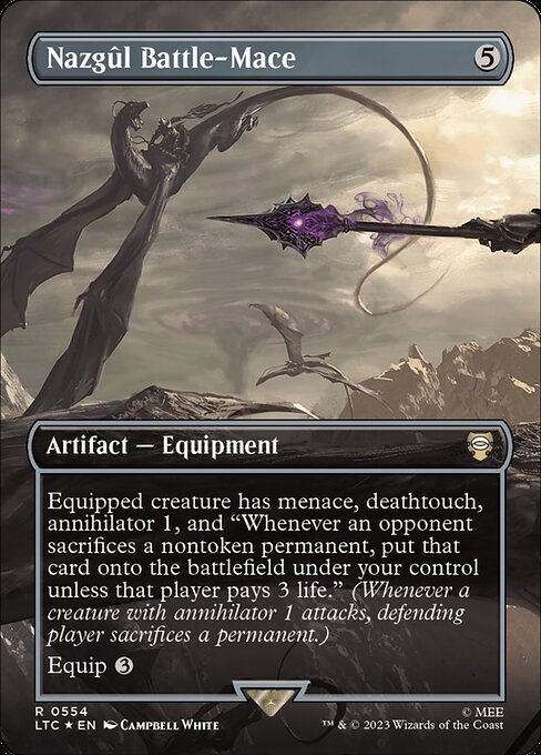 MTG Nazgûl Battle-Mace LTC 554 Showcase Ring Surge Foil