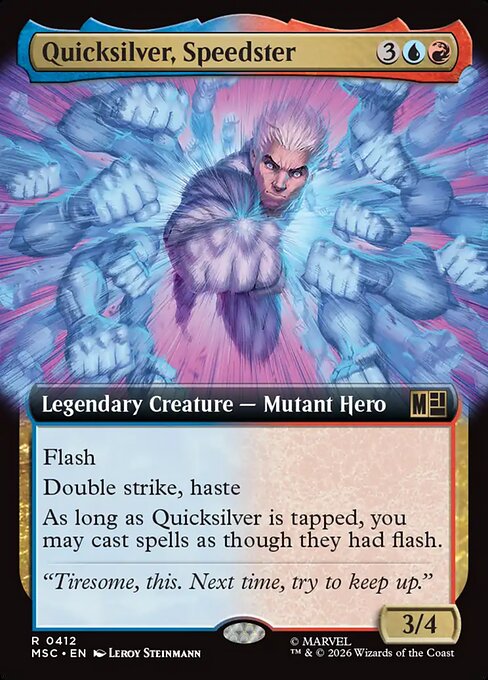 MTG Quicksilver, Speedster MSC 412 Extended Art Nonfoil