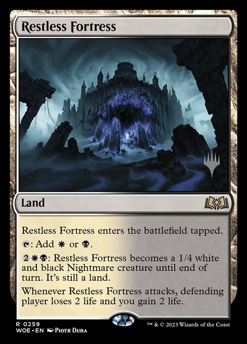MTG Restless Fortress PWOE 259p Promo Pack Foil