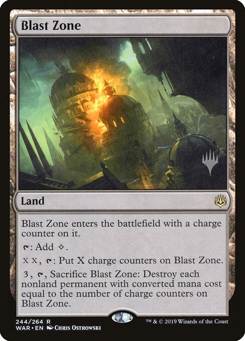 MTG Blast Zone PWAR 244P Promo Pack Foil front