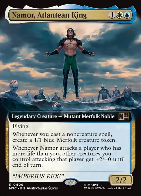 MTG Namor, Atlantean King MSC 409 Extended Art Nonfoil