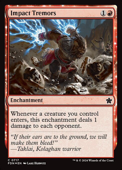 MTG Impact Tremors FDN 717 Starter Collection Foil